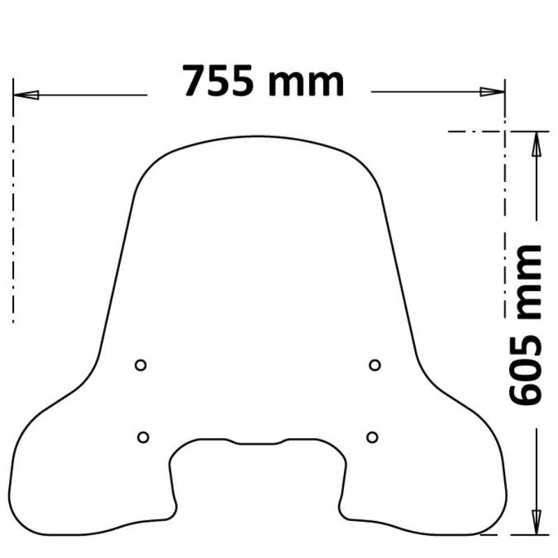 Parabrisas protección media PIAGGIO beverly 300- 400 hpe 21-22